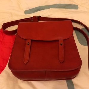 Madewell Watertower Messenger Bag satchel red